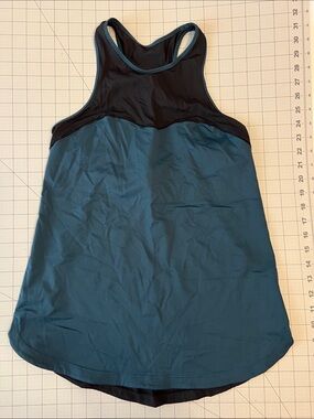 lululemon athletica Teal Blue and Black Racerback Tank